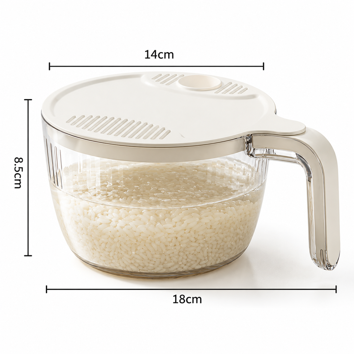 2-in-1 Rice & Vegetable Washer Bowl – Multifunctional Kitchen Strainer & Drainer