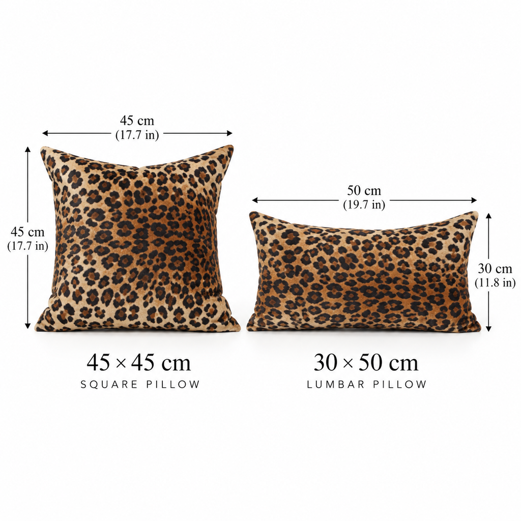 Luxe Animal Print Throw Pillow Cover | Leopard, Zebra & Giraffe Accent Pillow | Plush Decorative Cushion Cover | Statement Home Decor