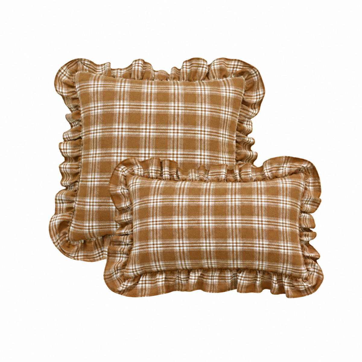 Luxe Pleated Ruffle Edge Throw Pillows