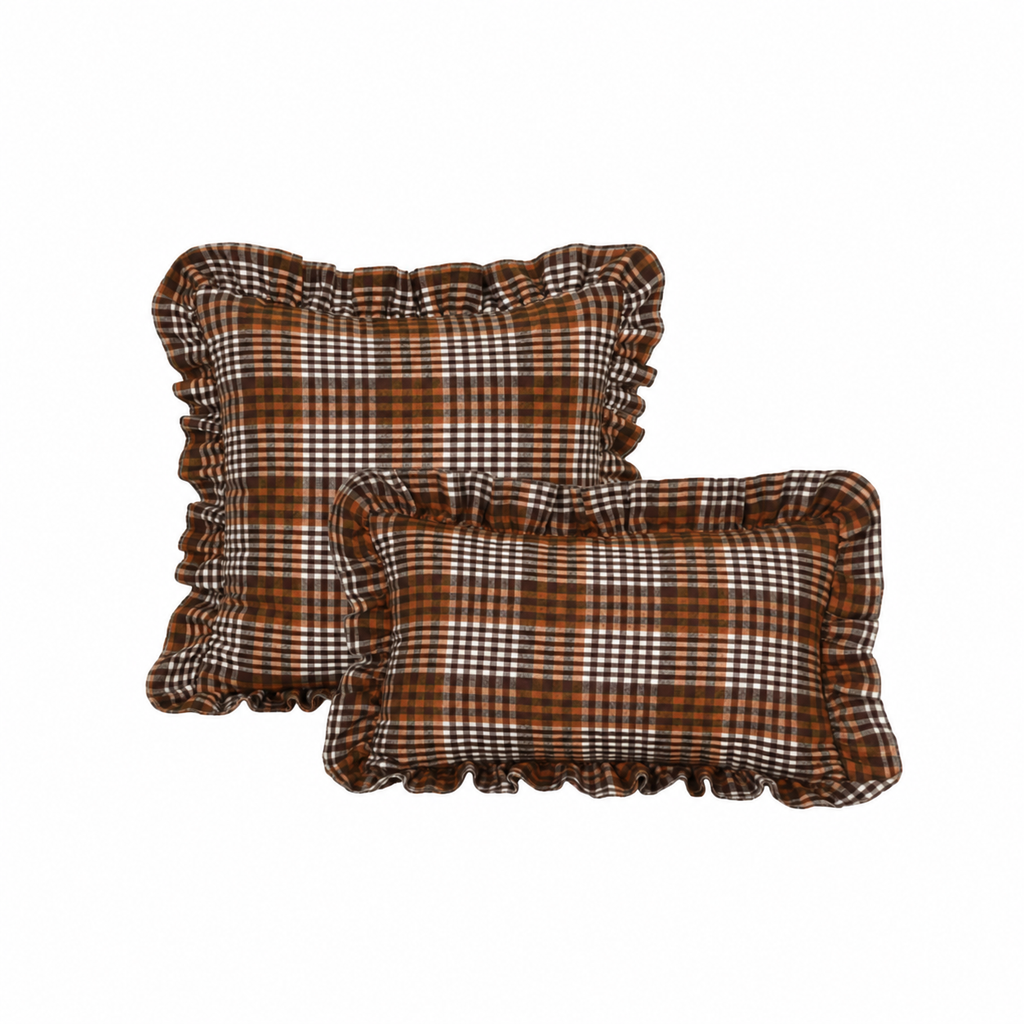 Luxe Pleated Ruffle Edge Throw Pillows