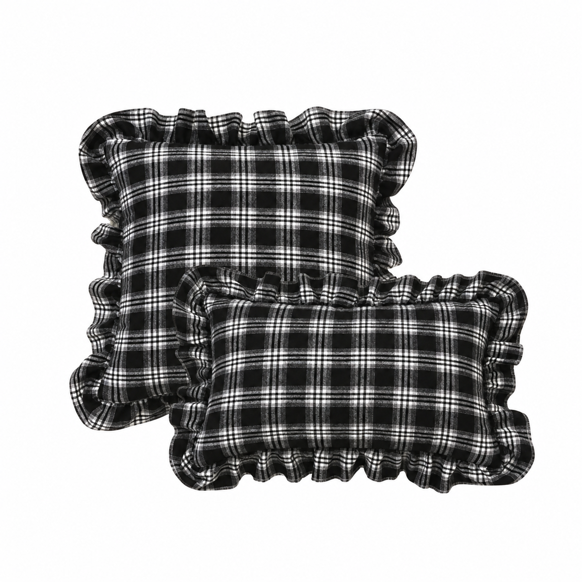 Luxe Pleated Ruffle Edge Throw Pillows