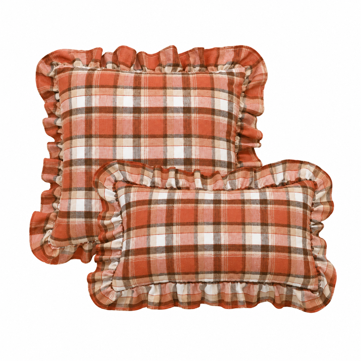 Luxe Pleated Ruffle Edge Throw Pillows