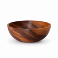 Natural Wooden Serving Bowl | Handcrafted Wood Bowl | Rustic Kitchen & Table Decor