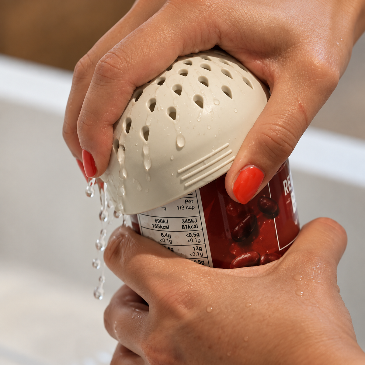 Universal Can Strainer & Drainer – Reusable Kitchen Tool for Tuna, Beans & Canned Foods