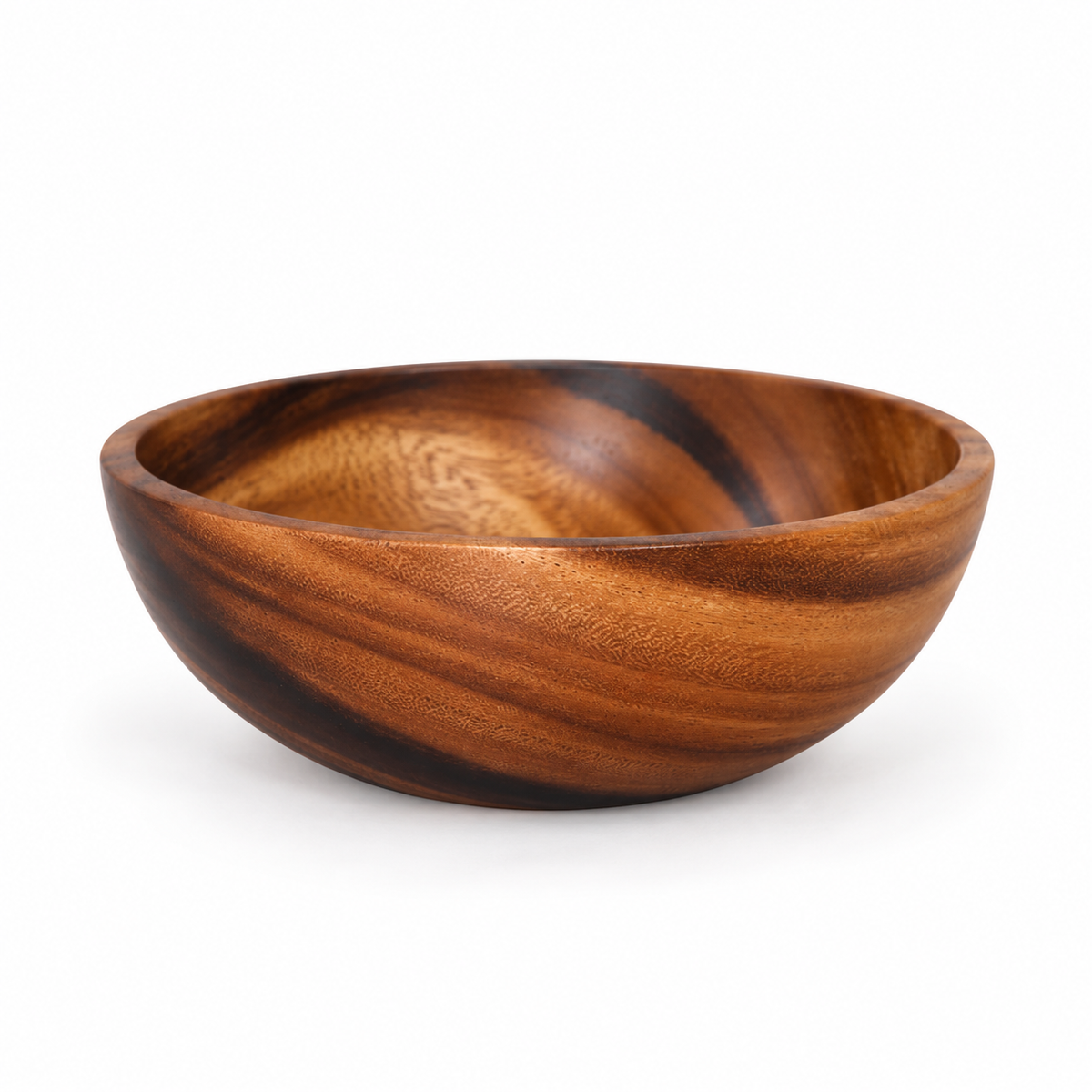 Natural Wooden Serving Bowl | Handcrafted Wood Bowl | Rustic Kitchen & Table Decor