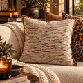 Textured Throw Pillow Cover | Neutral Chenille Decorative Pillow | Boho Minimalist Accent Cushion | Cozy Modern Home Decor